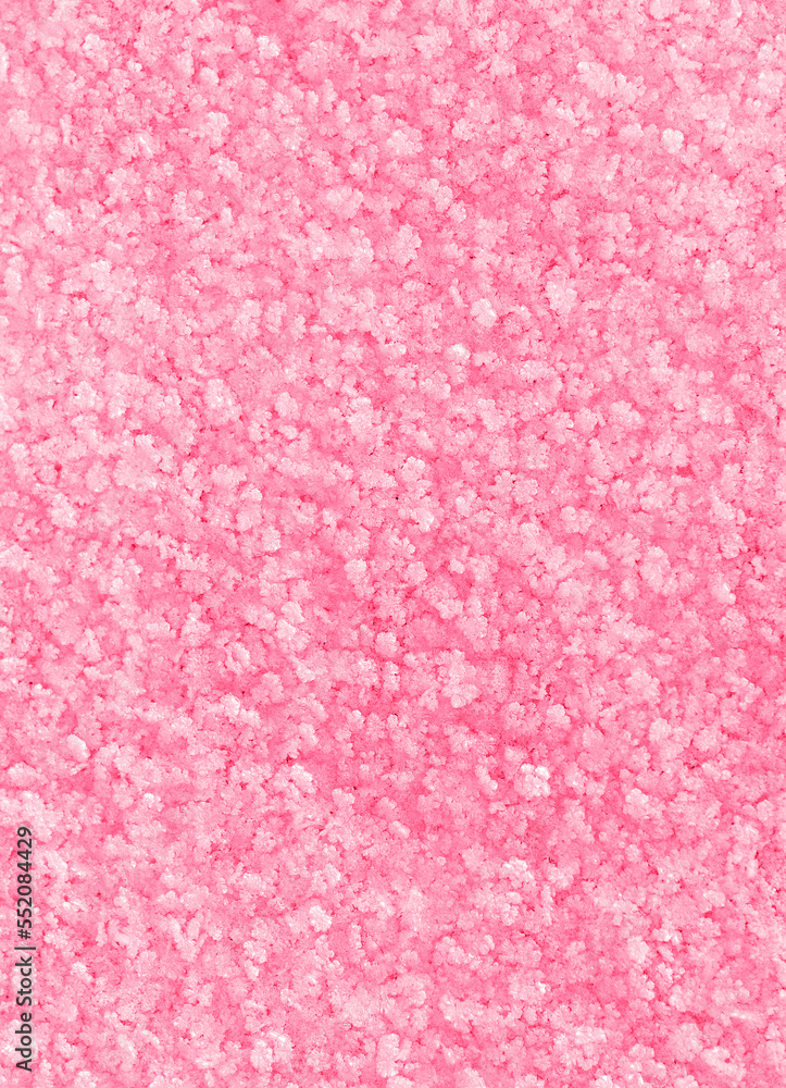 Abstract texture pink red snowy background Winter vertical background with snow crystals toned viva magenta color of the year 2023 Copy space, textured frozen surface, natural Abstract texture pink red snowy background Winter vertical background with snow crystals toned viva magenta color of the year 2023 Copy space, textured frozen surface, natural