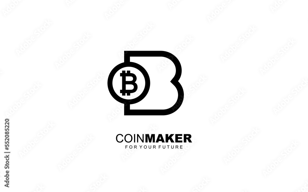 B logo BITCOIN for identity. CRYPTO CURRENCY template vector illustration for your brand. B logo BITCOIN for identity. CRYPTO CURRENCY template vector illustration for your brand.