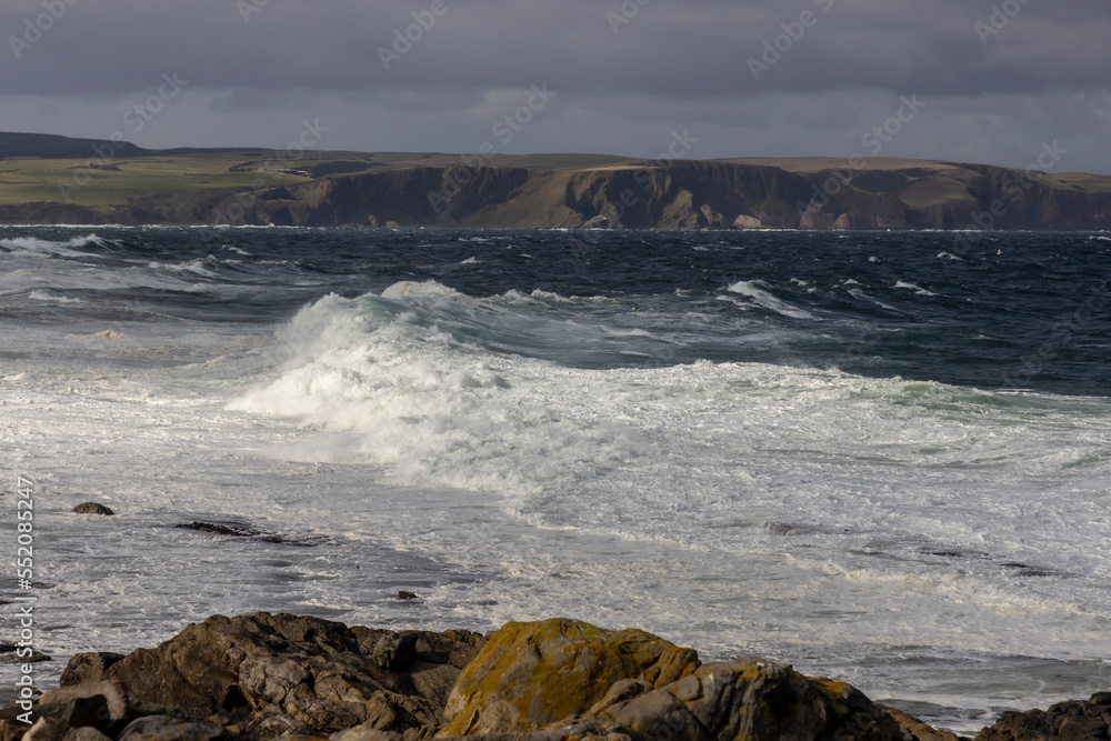 storm on the north east coast of Scotland, near Rosehearty