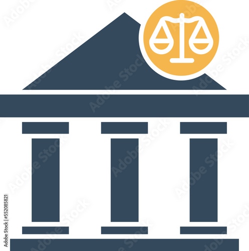 Bank Law Vector Icon
