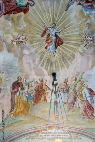 Ascension of the Lord, fresco in the parish church of Our Lady of the Snow in Kutina, Croatia