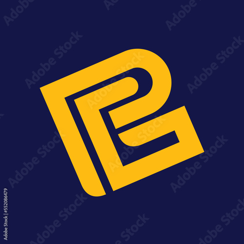 letter PG initial logo vector design