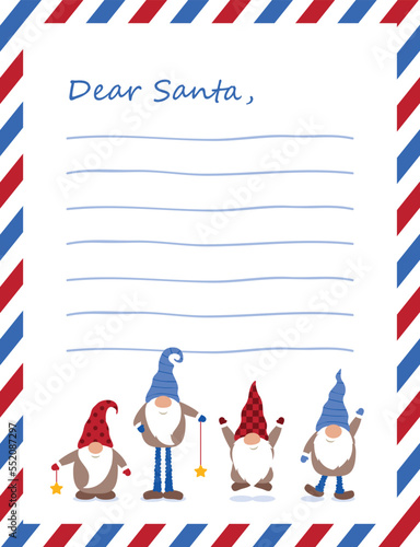 christmas wish list letter to santa claus for kids