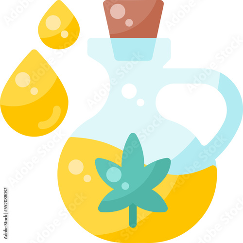 Cannabis Oil drug marijuana tobacco cannabinoids herb herbal  flat icon