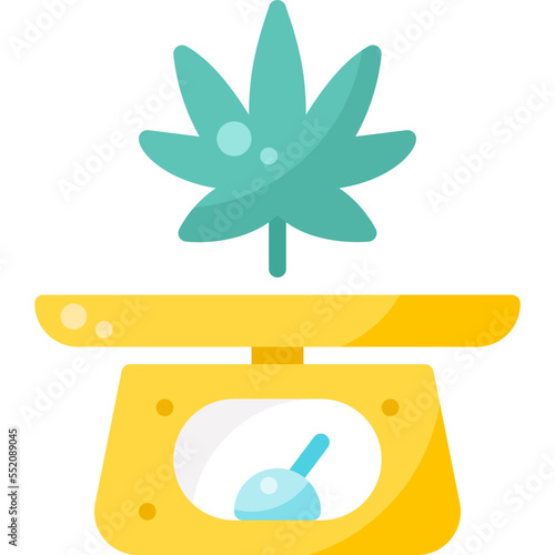 Cannabis Scale drug marijuana tobacco cannabinoids herb herbal  flat icon