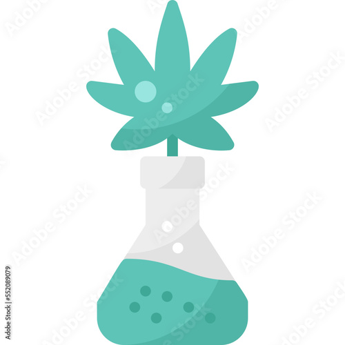 Cannabis Test Tube drug marijuana tobacco cannabinoids herb herbal  flat icon
