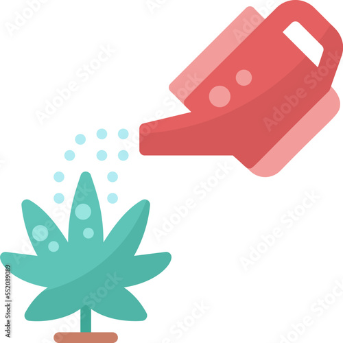 Cannabis Watering drug marijuana tobacco cannabinoids herb herbal  flat icon