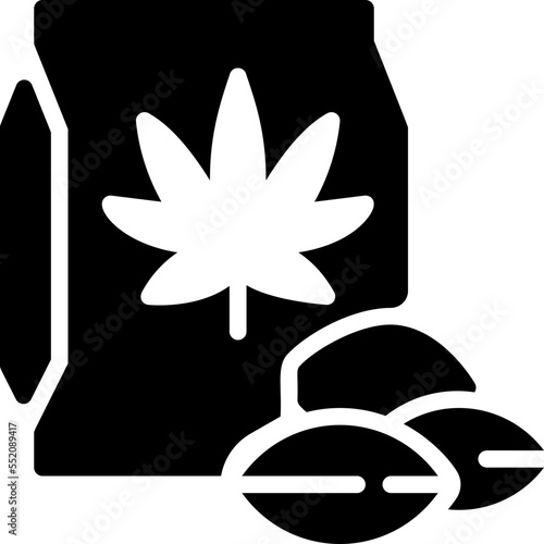 Cannabis Seeds drug marijuana tobacco cannabinoids herb herbal  glyph solid icon