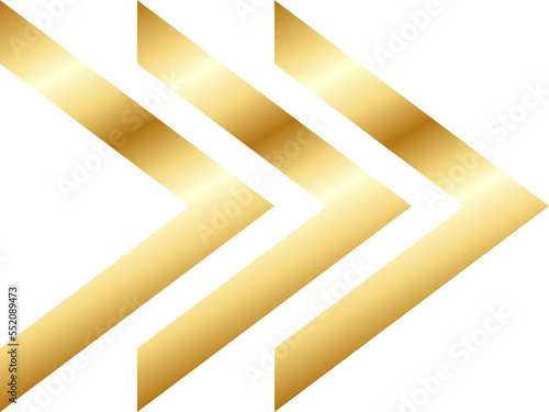 Gold Arrow Head Design Element