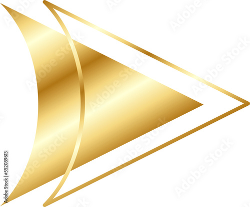 Gold Arrow Head Design Element