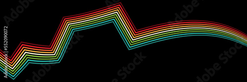 creative line 80s element stroke offer background vintage banner 1970s retro template