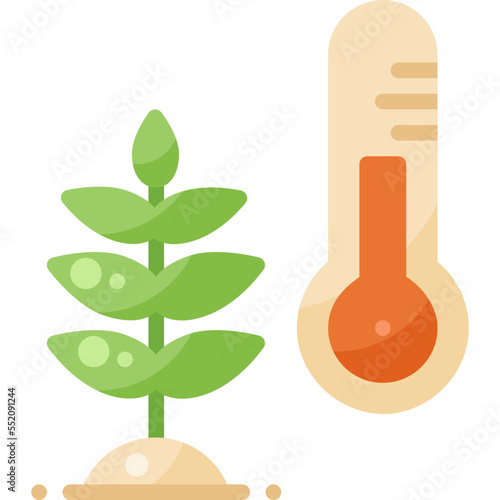 temperature control organic nature field garden ranch plant farm  flat icon
