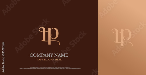 Initial LP Logo Design Vector 