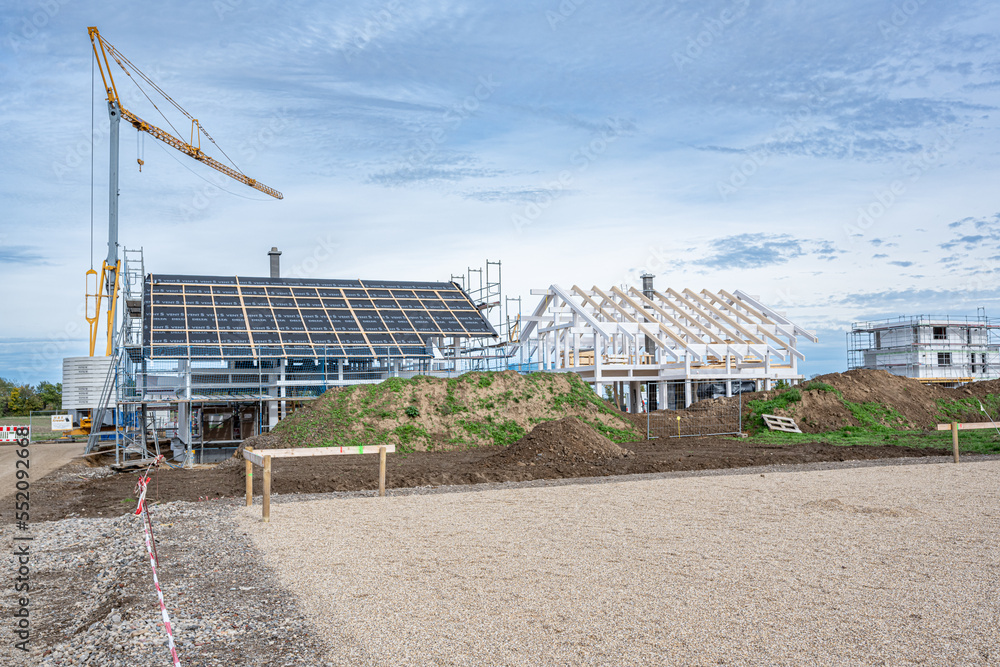 Fototapeta premium Neubau auf Baustelle