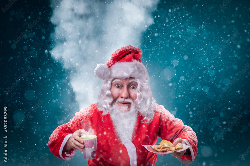 Der Weihnachtsmann und der brennende Hintern. Der Kamin war zu heiß. Der Weihnachtsmann und der brennende Hintern. Der Kamin war zu heiß.