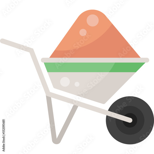 Barrow tool nature field garden plant equipment  flat icon