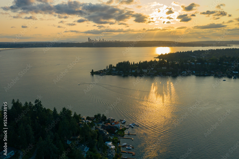 Aerial Views of Bellevue City Washington, USA Aerial Views of Bellevue City Washington, USA
