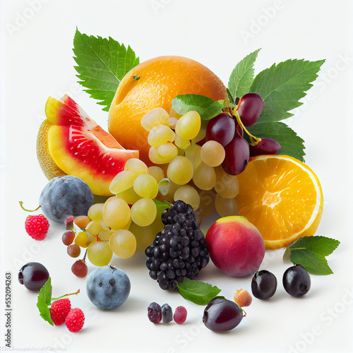 Fruit isolated on white background