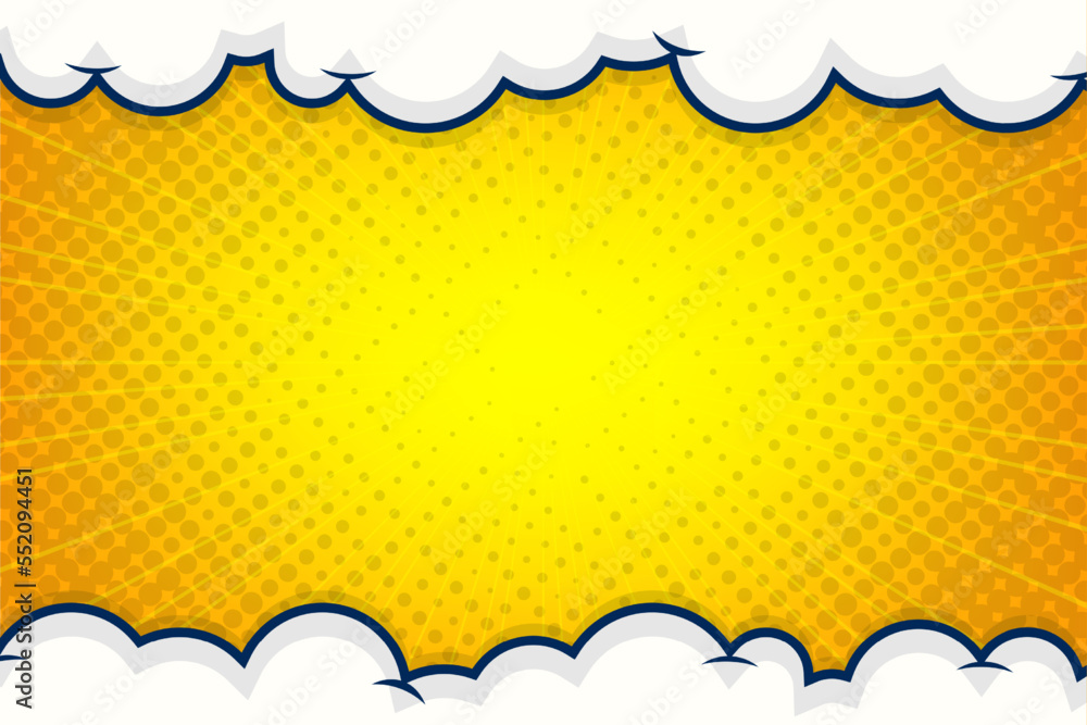 Vector illustrated retro comic book background with big blank speech ...