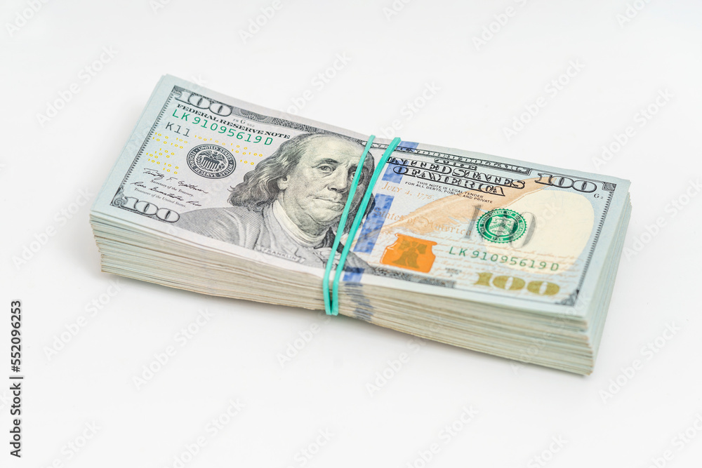 New design dollar bundles on white background. New design dollar bundles on white background.