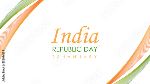 india republic day flat design banner template vector stock