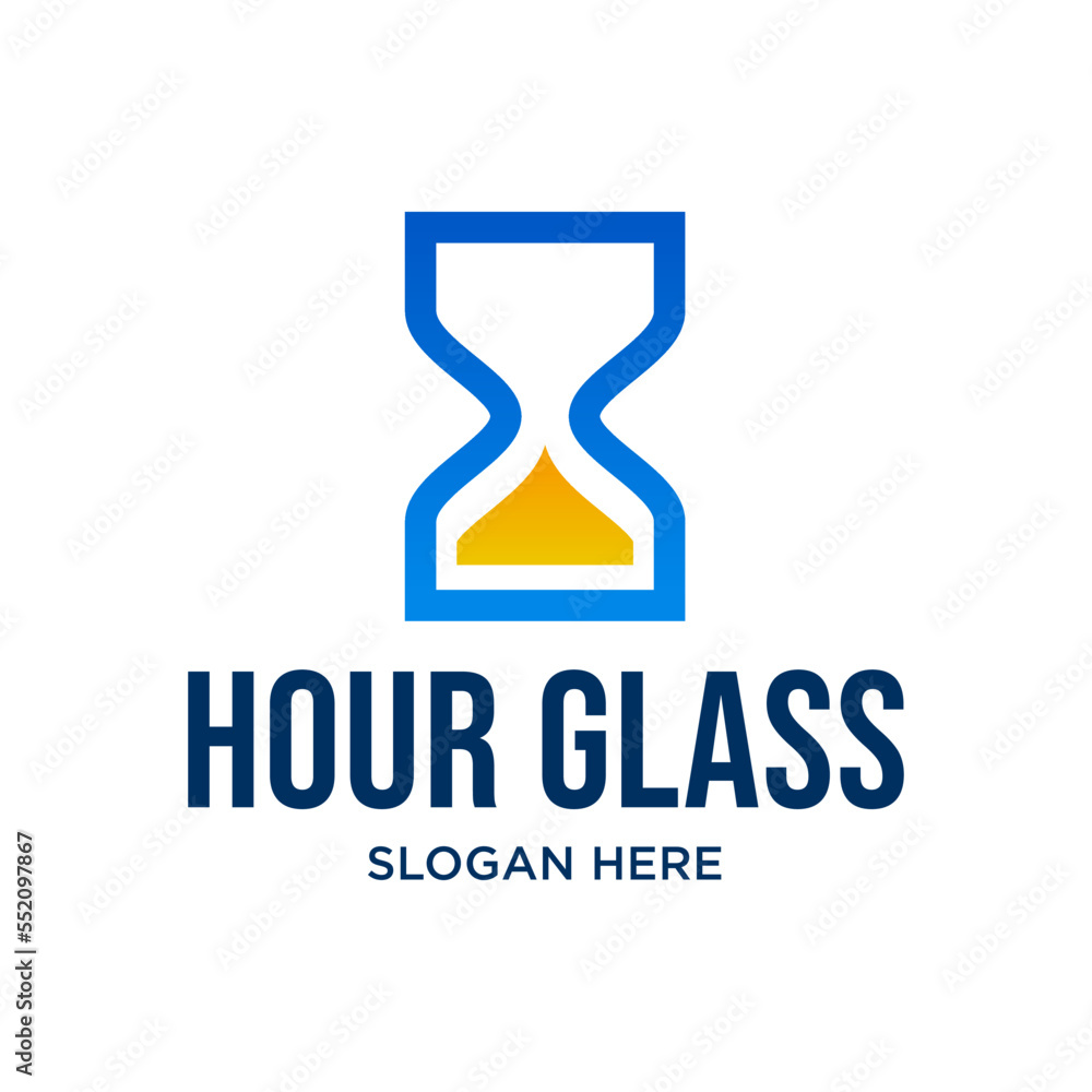 hourglass vector logo design concept hourglass vector logo design concept