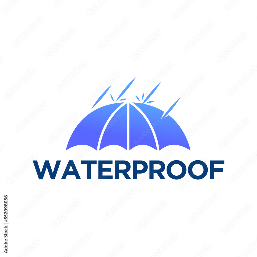 Water proof logo vector illustration isolated on white background