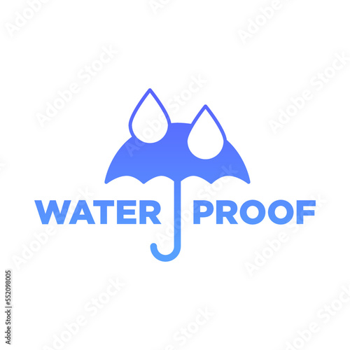 Water proof logo vector illustration isolated on white background