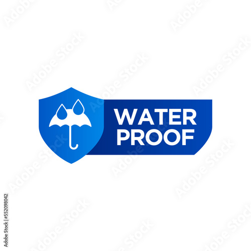 Water proof logo vector illustration isolated on white background