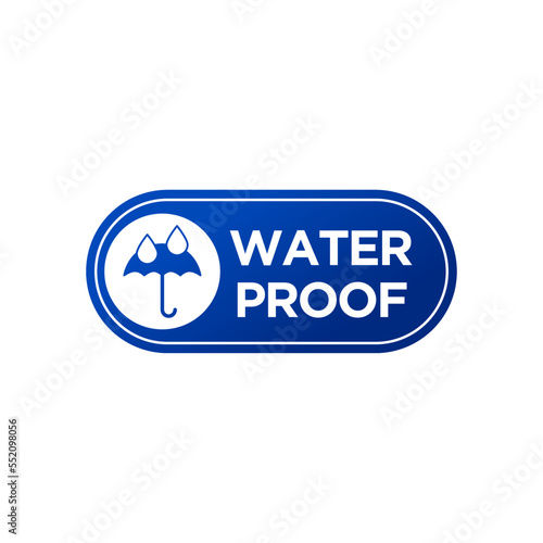 Water proof logo vector illustration isolated on white background