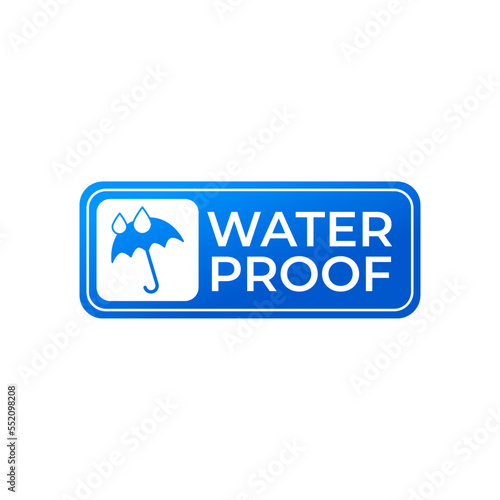 Water proof logo vector illustration isolated on white background