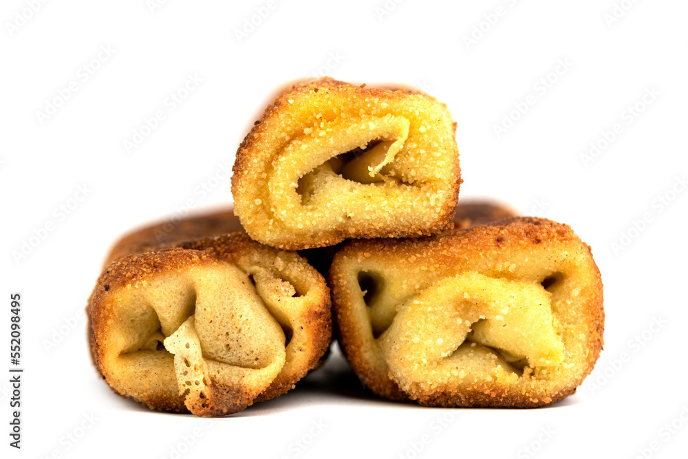 The fried croquette with meat and cabbage The fried croquette with meat and cabbage