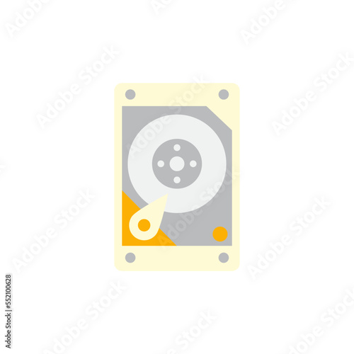 HDD drive computer storage icon in color, isolated on white background 
