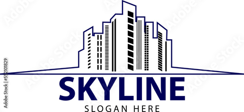  Skyline logo design. Urban, City and Building logo concept.