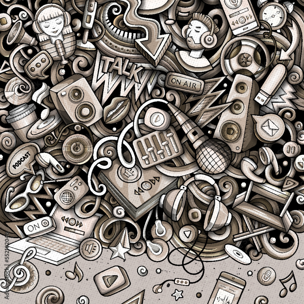 Cartoon vector doodles Storytelling frame Cartoon vector doodles Storytelling frame