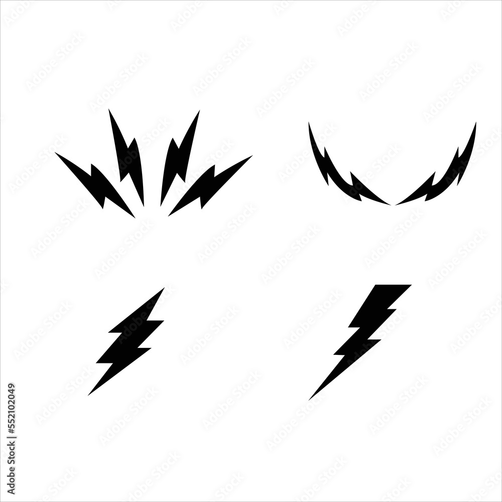 lightning icon illustration. lightning vector. lightning icon