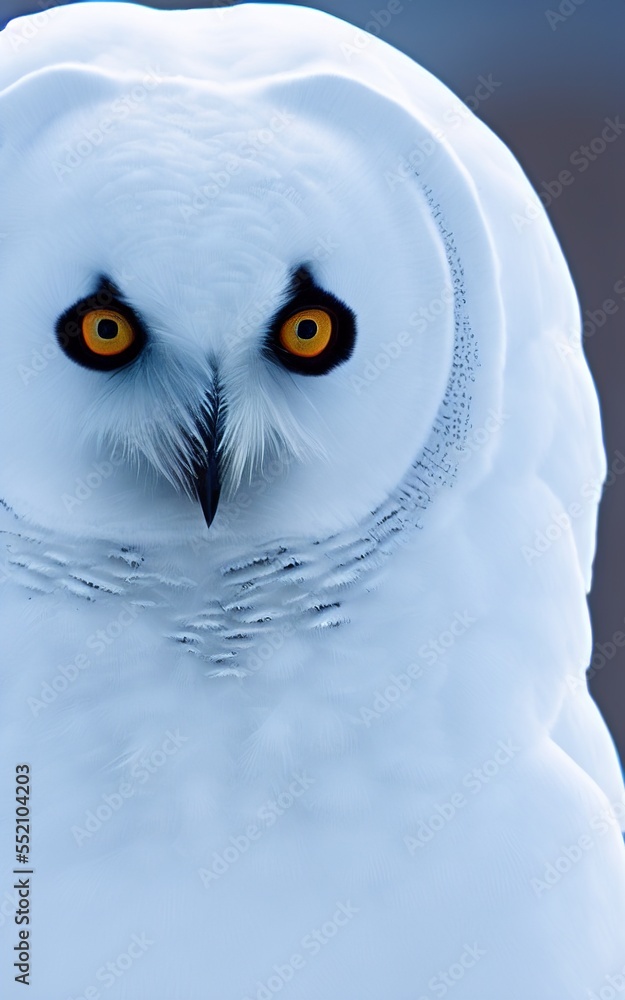 Fototapeta premium AI-generated Image Of A Snowy Owl Portrait