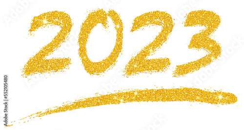 2023 AVEC PAILLETTES DORÉES