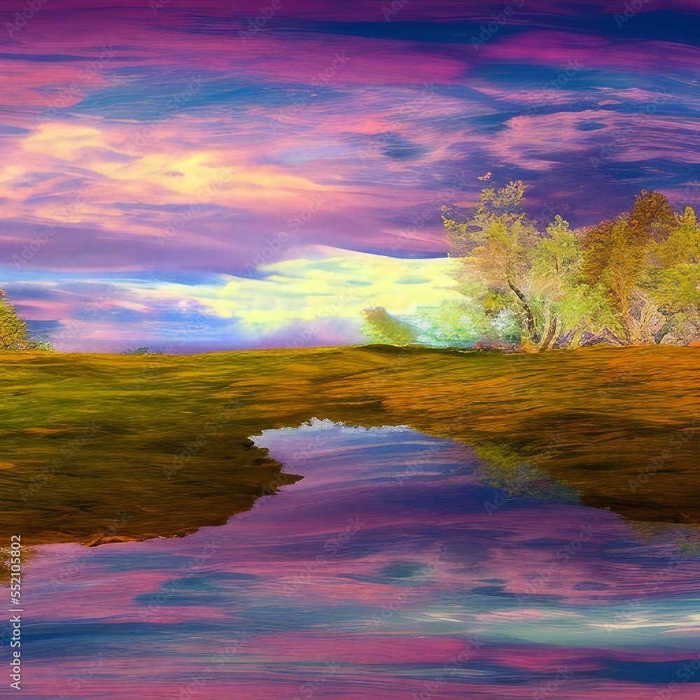 Impressionistic Landscape That Inspires Wanderlust k realistic highly detailed