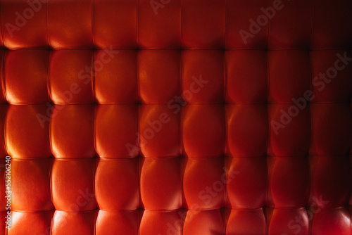 red padded leather wall