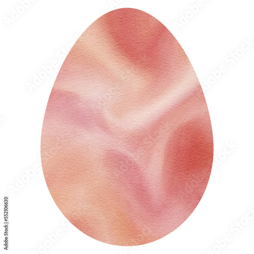 Easter Egg Watercolor. Oval Shape
