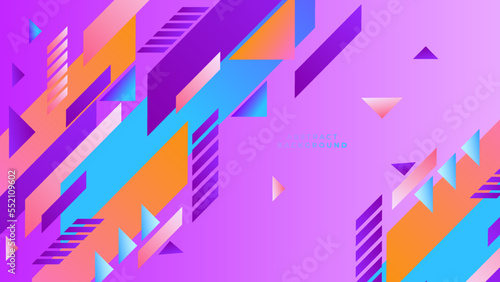 Modern abstract template background design with purple blue and orange gradient