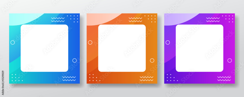 Naklejka premium social media post background