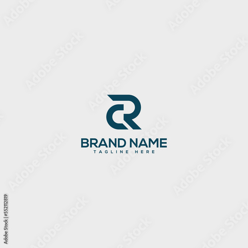 Alphabet CR, RC, C, R letter logo design template vector illustration