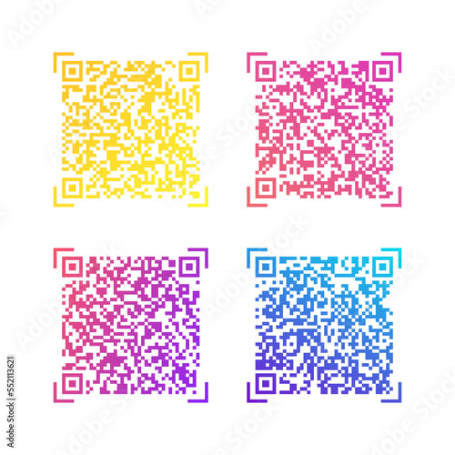 Vector gradient QR code