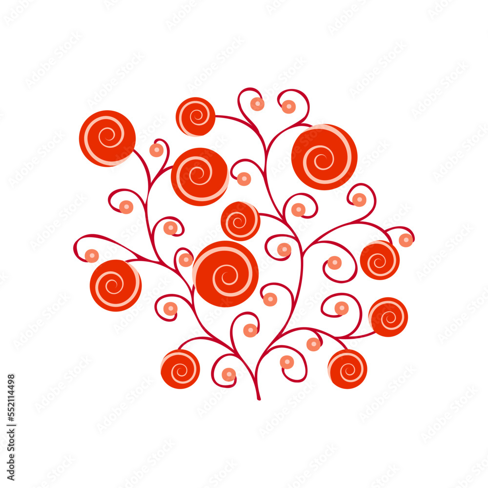 Red caramel tree cartoon illustration. Sweet fairy tale candy tree isolated on white background. Fantasy, elements for computer game concept Red caramel tree cartoon illustration. Sweet fairy tale candy tree isolated on white background. Fantasy, elements for computer game concept