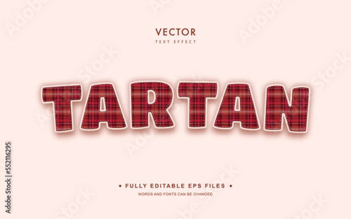 Vector Editable Text Effect in Tartan Style