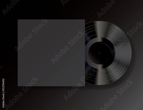 black LP on black