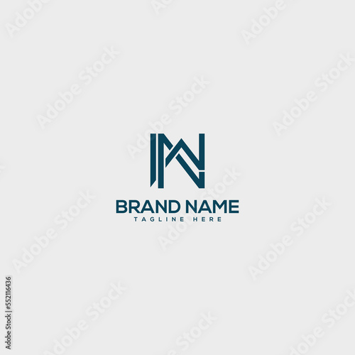 Alphabet WN, NW, W, N letter logo design template vector illustration. photo