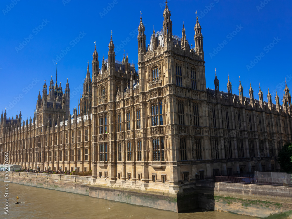 A partial view of the houses of parliament